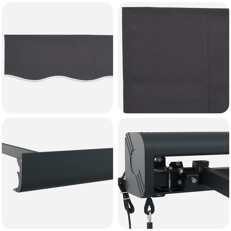 Casa si Gradina - Gradina si terasa - Umbrele si pavilioane - Pavilioane - Marchiza retractabila automata Antracit 500x300 cm - Infinity.ro