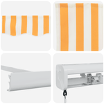 Casa si Gradina - Gradina si terasa - Umbrele si pavilioane - Pavilioane - Marchiza manuala retractabila portocalie si alba 500x300 cm - Infinity.ro