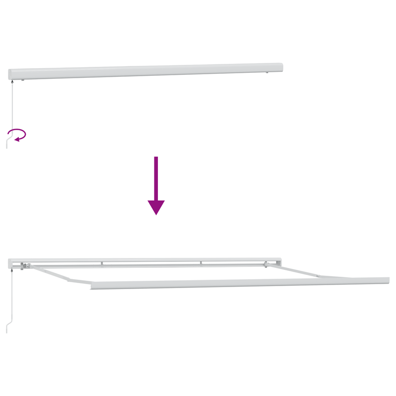 Casa si Gradina - Gradina si terasa - Umbrele si pavilioane - Pavilioane - Marchiza manuala retractabila portocalie si alba 500x300 cm - Infinity.ro