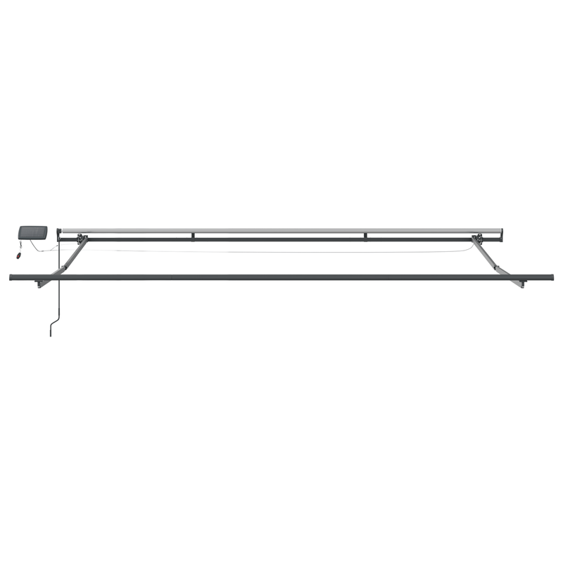 Casa si Gradina - Gradina si terasa - Umbrele si pavilioane - Umbrele - Copertina manuala retractabila cu LED portocalie si maro 500x350 cm - Infinity.ro