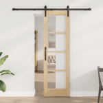 Casa si Gradina - Constructii - Usi interior, exterior si garaj - Usi interior - Usa glisanta  cu set de accesorii 'ORKDAL'din lemn solid si sticla - Infinity.ro