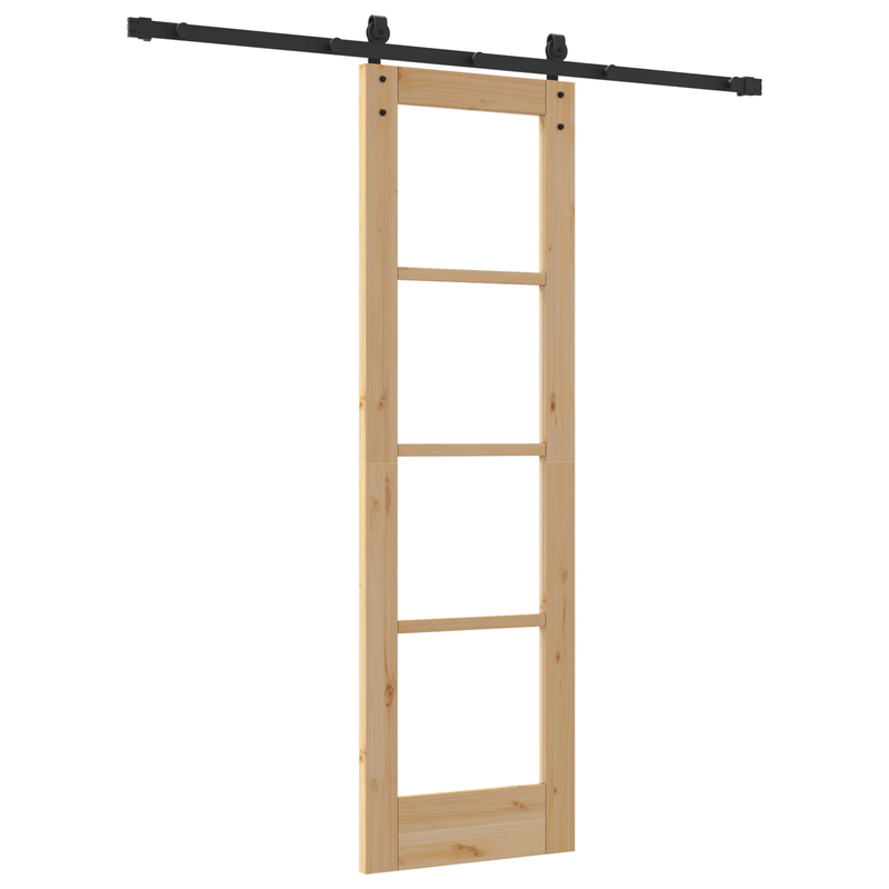 Casa si Gradina - Constructii - Usi interior, exterior si garaj - Usi interior - Usa glisanta  cu set de accesorii 'ORKDAL'din lemn solid si sticla - Infinity.ro