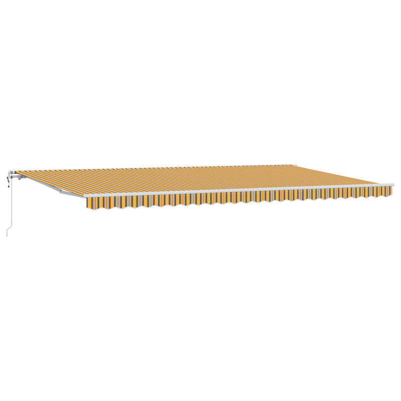 Casa si Gradina - Gradina si terasa - Umbrele si pavilioane - Umbrele - Copertina retractabila automata cu Dungi Multicolore 600x350 cm - Infinity.ro