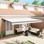 Casa si Gradina - Gradina si terasa - Umbrele si pavilioane - Umbrele - Copertina retractabila automata alba 500x300 cm - Infinity.ro