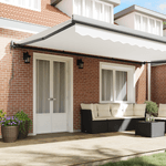Casa si Gradina - Gradina si terasa - Umbrele si pavilioane - Umbrele - Copertina retractabila automata alba 500x300 cm - Infinity.ro