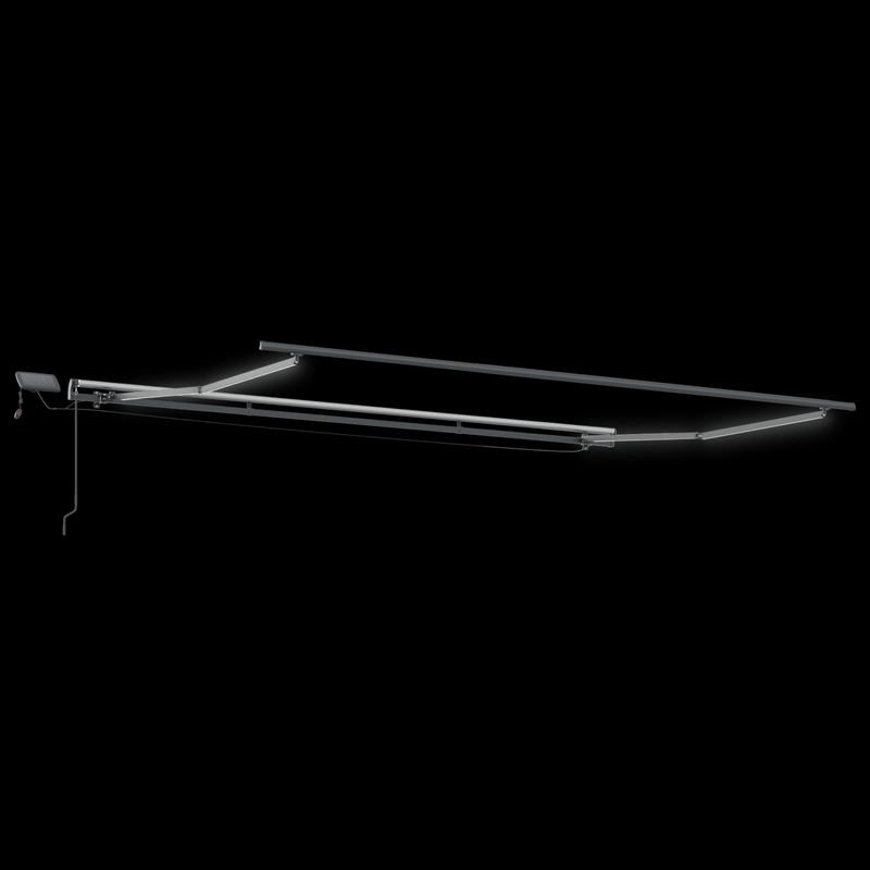 Casa si Gradina - Gradina si terasa - Umbrele si pavilioane - Umbrele - Copertina retractabila manuala cu dungi LED multicolore 500x350 cm - Infinity.ro