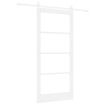 Casa si Gradina - Constructii - Usi interior, exterior si garaj - Usi interior - Usa glisanta  cu set de accesorii 'ORKDAL'Alb Lemn Solid & Sticla - Infinity.ro