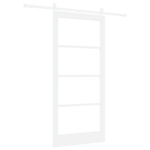 Casa si Gradina - Constructii - Usi interior, exterior si garaj - Usi interior - Usa glisanta  cu set de accesorii 'ORKDAL'Alb Lemn Solid & Sticla - Infinity.ro