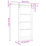 Casa si Gradina - Constructii - Usi interior, exterior si garaj - Usi interior - Usa glisanta  cu set de accesorii 'ORKDAL'Alb Lemn Solid & Sticla - Infinity.ro