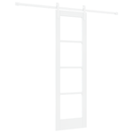 Casa si Gradina - Constructii - Usi interior, exterior si garaj - Usi interior - Usa glisanta cu set de accesorii 'ORKDAL'Alb Lemn Masiv & Sticla - Infinity.ro