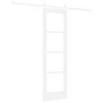 Casa si Gradina - Constructii - Usi interior, exterior si garaj - Usi interior - Usa glisanta cu set de accesorii 'ORKDAL'Alb Lemn Masiv & Sticla - Infinity.ro