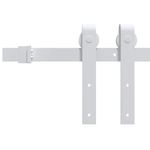 Casa si Gradina - Constructii - Usi interior, exterior si garaj - Usi interior - Usa glisanta cu set de accesorii 'ORKDAL'Alb Lemn Masiv & Sticla - Infinity.ro