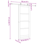 Casa si Gradina - Constructii - Usi interior, exterior si garaj - Usi interior - Usa glisanta  cu set de accesorii 'ORKDAL'Alb din lemn masiv si sticla - Infinity.ro