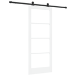 Casa si Gradina - Constructii - Usi interior, exterior si garaj - Usi interior - Usa glisanta  cu set de accesorii 'ORKDAL'din lemn solid alb si sticla - Infinity.ro