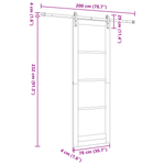 Casa si Gradina - Constructii - Usi interior, exterior si garaj - Usi interior - Usa Glisanta  cu Set de Hardware "ORKDAL" Alb Lemn Solid & Sticla - Infinity.ro