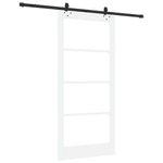 Casa si Gradina - Constructii - Usi interior, exterior si garaj - Usi interior - Usa Glisanta  cu Set Hardware 'ORKDAL'Alb din Lemn Solid si Sticla - Infinity.ro