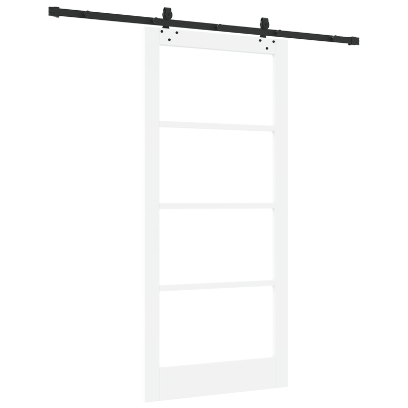 Casa si Gradina - Constructii - Usi interior, exterior si garaj - Usi interior - Usa Glisanta  cu Set Hardware 'ORKDAL'Alb din Lemn Solid si Sticla - Infinity.ro