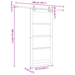 Casa si Gradina - Constructii - Usi interior, exterior si garaj - Usi interior - Usa Glisanta  cu Set Hardware 'ORKDAL'Alb din Lemn Solid si Sticla - Infinity.ro