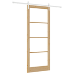 Casa si Gradina - Constructii - Usi interior, exterior si garaj - Usi interior - Usa glisanta  cu set de accesorii "ORKDAL" din lemn solid si sticla - Infinity.ro