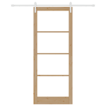 Casa si Gradina - Constructii - Usi interior, exterior si garaj - Usi interior - Usa glisanta  cu set de accesorii "ORKDAL" din lemn solid si sticla - Infinity.ro
