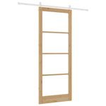 Casa si Gradina - Constructii - Usi interior, exterior si garaj - Usi interior - Usa glisanta  cu set de accesorii "ORKDAL" din lemn solid si sticla - Infinity.ro