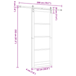 Casa si Gradina - Constructii - Usi interior, exterior si garaj - Usi interior - Usa glisanta  cu set de accesorii "ORKDAL" din lemn solid si sticla - Infinity.ro