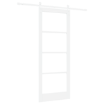 Casa si Gradina - Constructii - Usi interior, exterior si garaj - Usi interior - Usa glisanta  cu set de hardware 'ORKDAL'Alb Lemn Masiv & Sticla - Infinity.ro