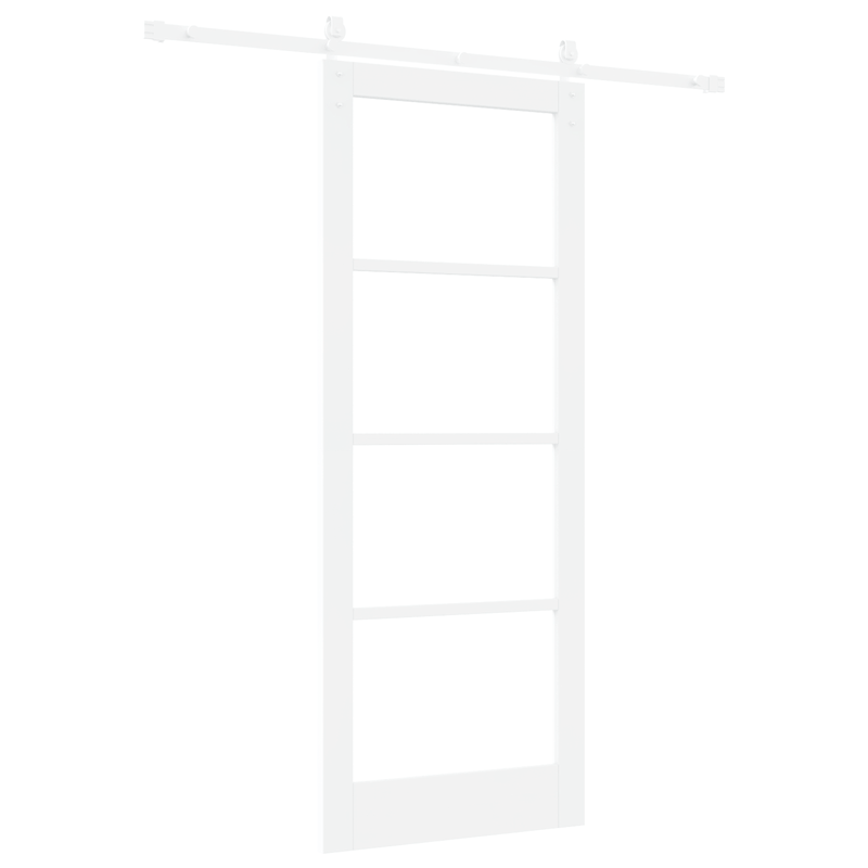 Casa si Gradina - Constructii - Usi interior, exterior si garaj - Usi interior - Usa glisanta  cu set de hardware 'ORKDAL'Alb Lemn Masiv & Sticla - Infinity.ro