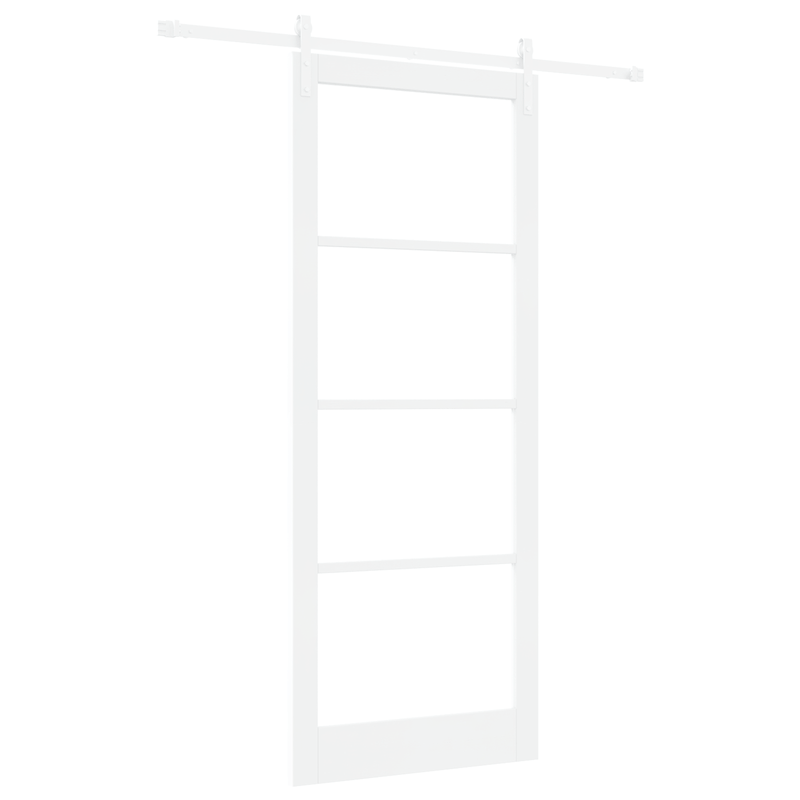 Casa si Gradina - Constructii - Usi interior, exterior si garaj - Usi interior - Usa glisanta  cu set de hardware 'ORKDAL'Alb Lemn Solid si Sticla - Infinity.ro