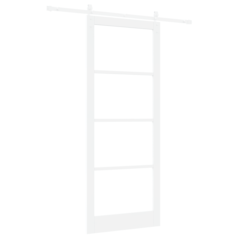 Casa si Gradina - Constructii - Usi interior, exterior si garaj - Usi interior - Usa glisanta  cu set de hardware 'ORKDAL'Alb Lemn Solid si Sticla - Infinity.ro