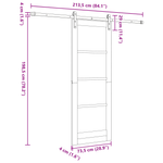 Casa si Gradina - Constructii - Usi interior, exterior si garaj - Usi interior - Usa Glisanta  cu set de hardware 'ORKDAL'73.5x198.5 cm - Infinity.ro