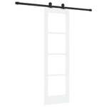 Casa si Gradina - Constructii - Usi interior, exterior si garaj - Usi interior - Usa Mobila  cu Set de Accesorii 'ORKDAL'Alb Lemn Masiv & Sticla - Infinity.ro