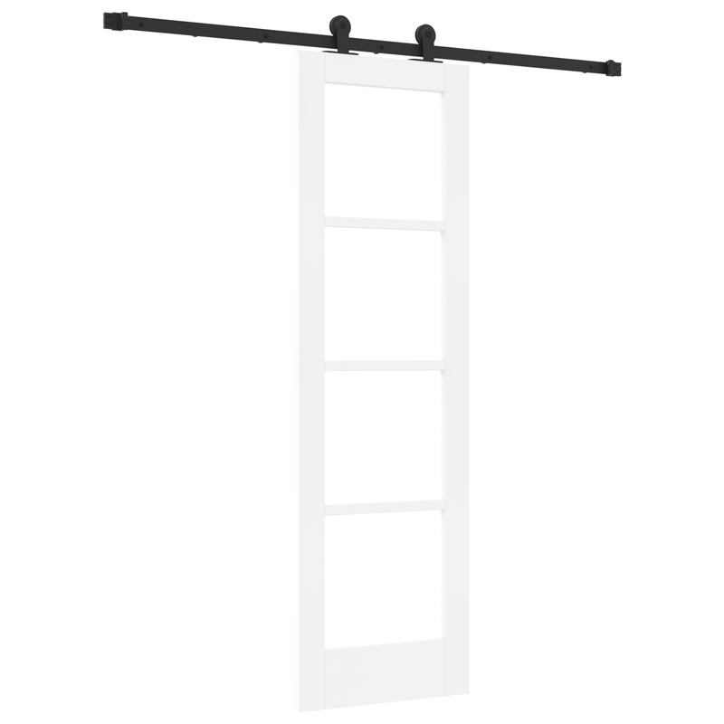 Casa si Gradina - Constructii - Usi interior, exterior si garaj - Usi interior - Usa Mobila  cu Set de Accesorii 'ORKDAL'Alb Lemn Masiv & Sticla - Infinity.ro