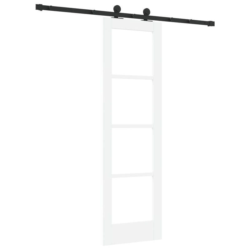 Casa si Gradina - Constructii - Usi interior, exterior si garaj - Usi interior - Usa Mobila  cu Set de Accesorii 'ORKDAL'Alb Lemn Masiv & Sticla - Infinity.ro