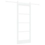Casa si Gradina - Constructii - Usi interior, exterior si garaj - Usi interior - Usa glisanta  cu set hardware "ORKDAL" Alb Lemn Masiv & Sticla - Infinity.ro