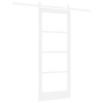 Casa si Gradina - Constructii - Usi interior, exterior si garaj - Usi interior - Usa glisanta  cu set hardware "ORKDAL" Alb Lemn Masiv & Sticla - Infinity.ro