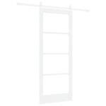 Casa si Gradina - Constructii - Usi interior, exterior si garaj - Usi interior - Usa glisanta  cu set de accesorii 'ORKDAL'Alb Lemn Solid & Sticla - Infinity.ro