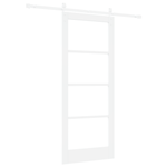 Casa si Gradina - Constructii - Usi interior, exterior si garaj - Usi interior - Usa glisanta  cu set de accesorii 'ORKDAL'Alb Lemn Solid & Sticla - Infinity.ro