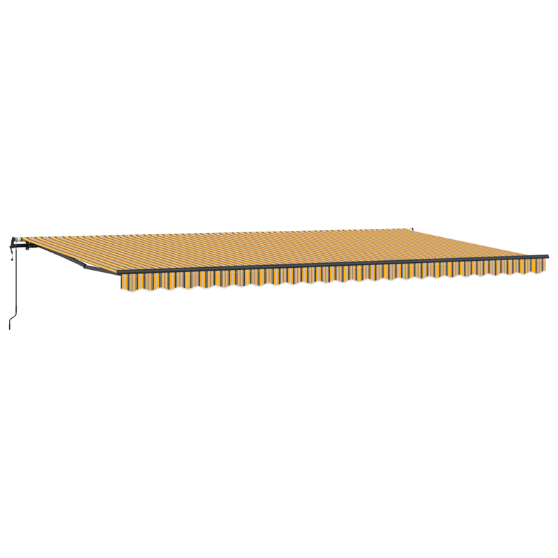 Casa si Gradina - Gradina si terasa - Umbrele si pavilioane - Umbrele - Copertina retractabila automata cu dungi multicolore 600x350 cm - Infinity.ro