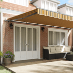 Casa si Gradina - Gradina si terasa - Umbrele si pavilioane - Umbrele - Copertina retractabila automata cu dungi multicolore 600x350 cm - Infinity.ro