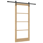 Casa si Gradina - Constructii - Usi interior, exterior si garaj - Usi interior - Usa Glisanta  cu Set de Accesorii 'ORKDAL'Lemn Solid & Sticla - Infinity.ro