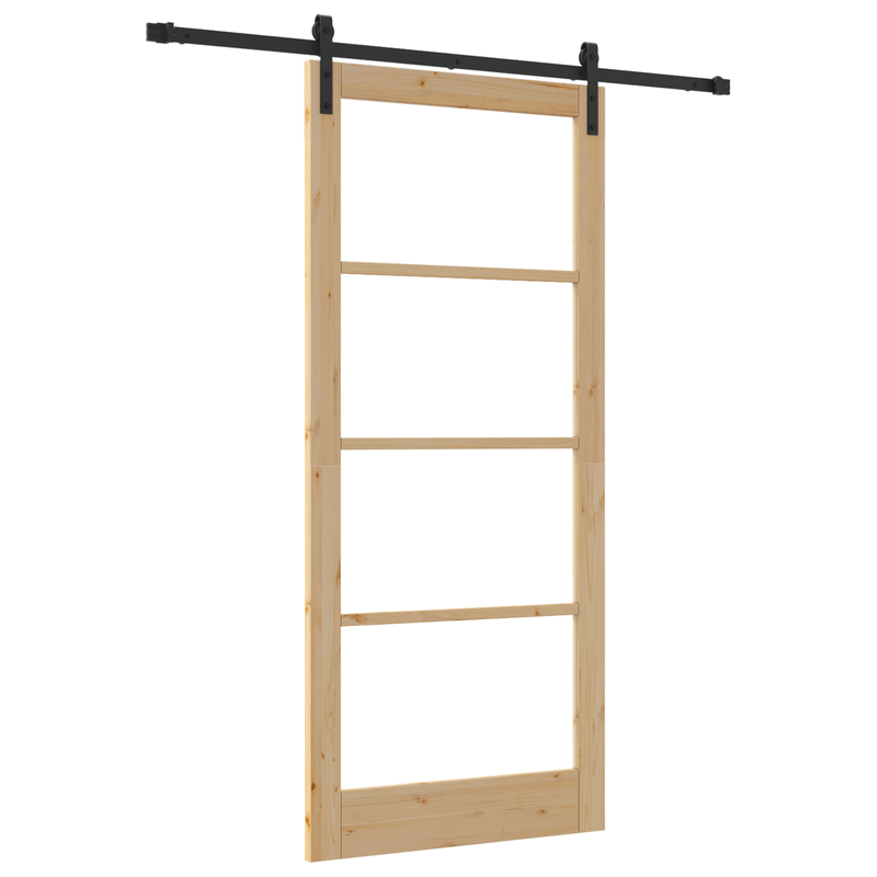 Casa si Gradina - Constructii - Usi interior, exterior si garaj - Usi interior - Usa Glisanta  cu Set de Accesorii 'ORKDAL'Lemn Solid & Sticla - Infinity.ro