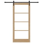 Casa si Gradina - Constructii - Usi interior, exterior si garaj - Usi interior - Usa Glisanta  cu Set de Accesorii 'ORKDAL'Lemn Solid & Sticla - Infinity.ro
