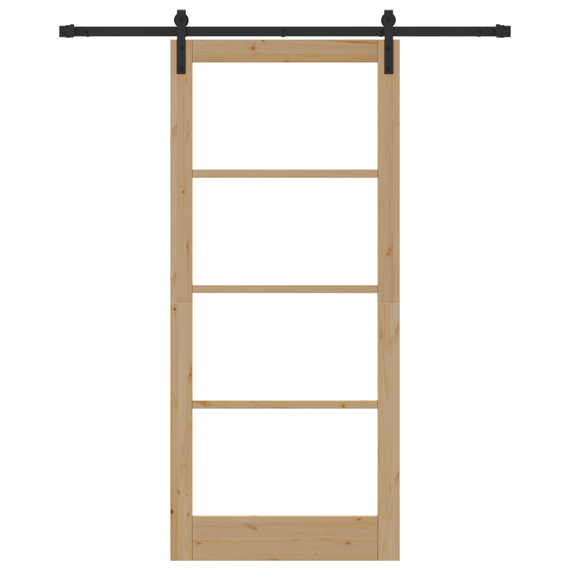 Casa si Gradina - Constructii - Usi interior, exterior si garaj - Usi interior - Usa Glisanta  cu Set de Accesorii 'ORKDAL'Lemn Solid & Sticla - Infinity.ro