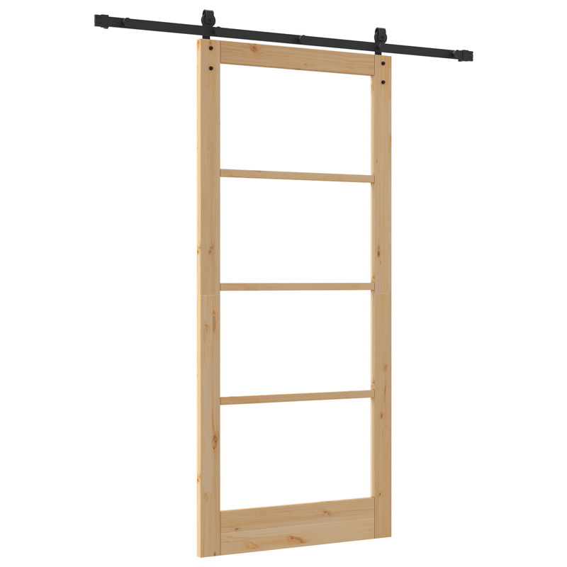 Casa si Gradina - Constructii - Usi interior, exterior si garaj - Usi interior - Usa Glisanta  cu Set de Accesorii 'ORKDAL'Lemn Solid & Sticla - Infinity.ro