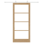 Casa si Gradina - Constructii - Usi interior, exterior si garaj - Usi interior - Usa glisanta  cu set de accesorii 'ORKDAL'din lemn masiv si sticla - Infinity.ro