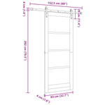 Casa si Gradina - Constructii - Usi interior, exterior si garaj - Usi interior - Usa glisanta  cu set de accesorii 'ORKDAL'Alb 83x202 cm - Infinity.ro