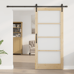 Casa si Gradina - Constructii - Usi interior, exterior si garaj - Usi interior - Usa glisanta  cu set de accesorii "ORKDAL" Lemn masiv si sticla - Infinity.ro