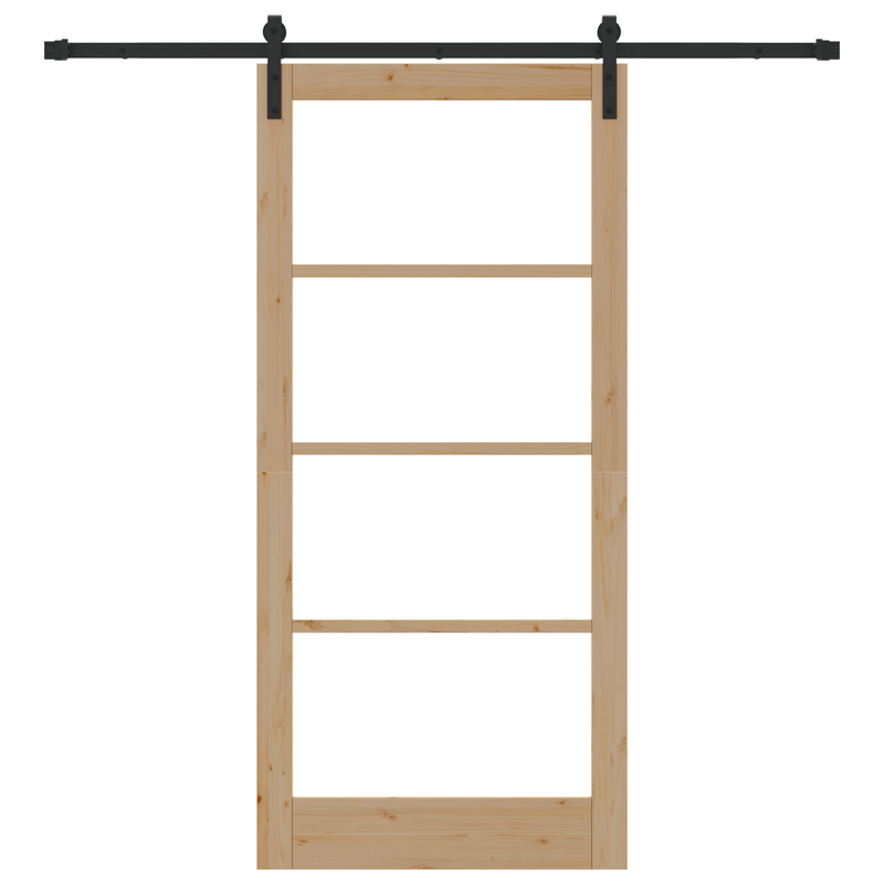 Casa si Gradina - Constructii - Usi interior, exterior si garaj - Usi interior - Usa glisanta  cu set de accesorii "ORKDAL" Lemn masiv si sticla - Infinity.ro
