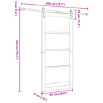Casa si Gradina - Constructii - Usi interior, exterior si garaj - Usi interior - Usa glisanta  cu set de accesorii "ORKDAL" Lemn masiv si sticla - Infinity.ro